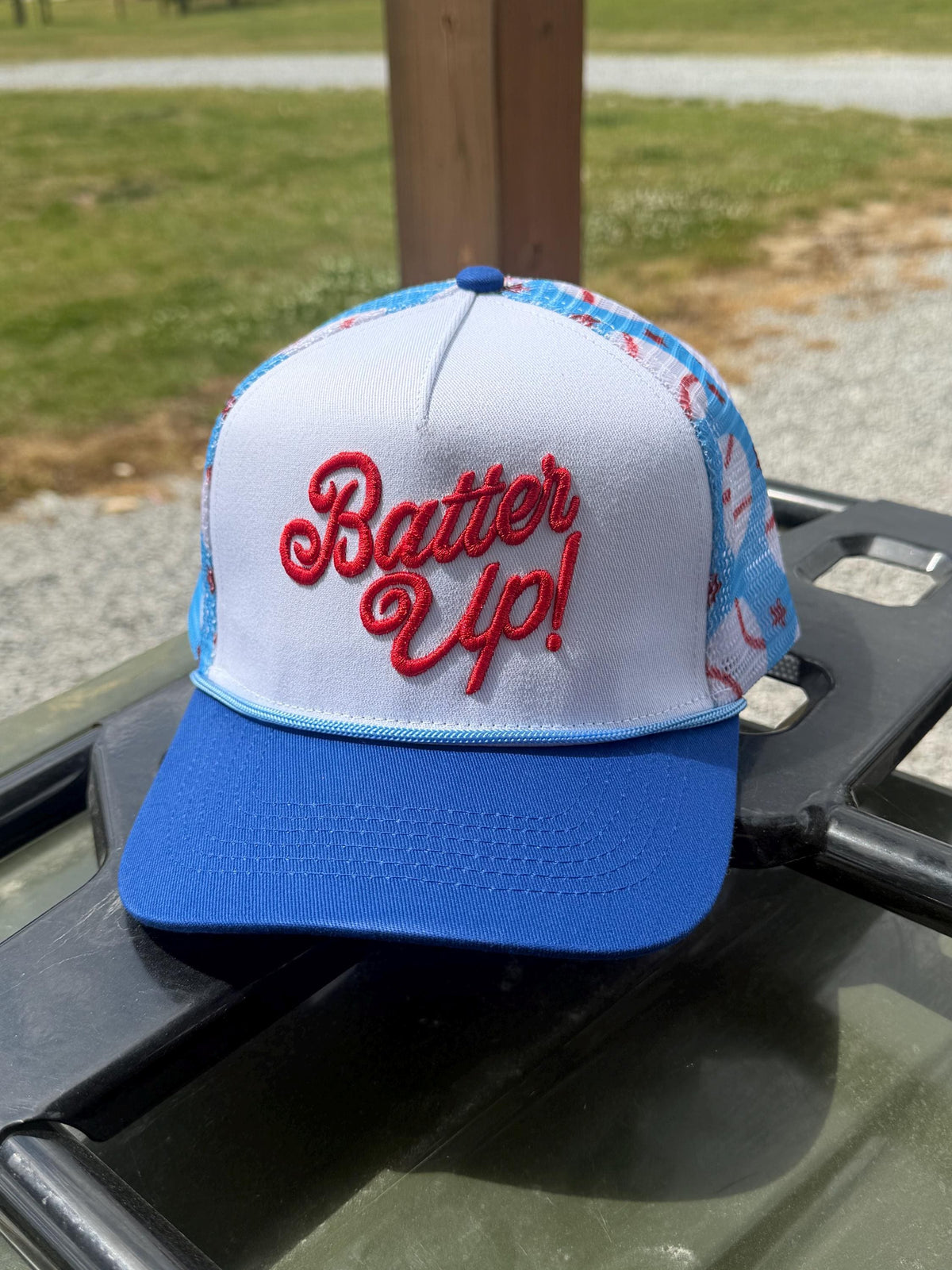 Batter Up Embroidered Trucker Hat | Baseball Game Day Cap