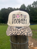 Embroidered Bookish Trucker Hat with Leopard Bill – Bookworm Accessory