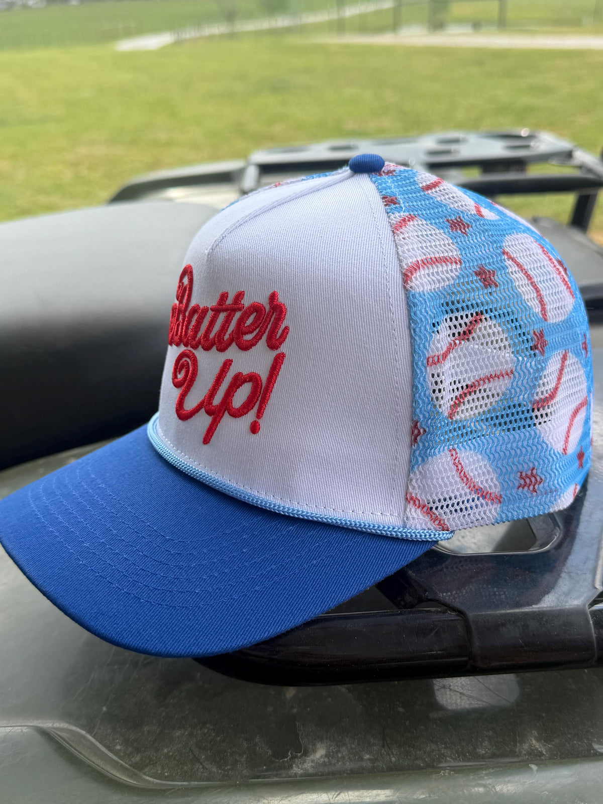 Batter Up Embroidered Trucker Hat | Baseball Game Day Cap