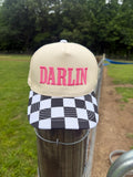 Checkered Brim Hat