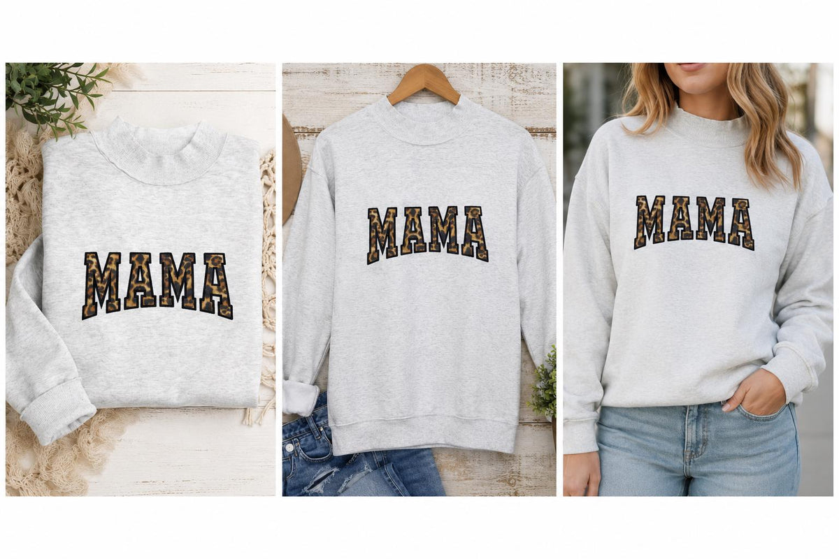 Leopard MAMA Mockneck Sweatshirt