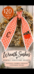 Personalized Wreath Sash
