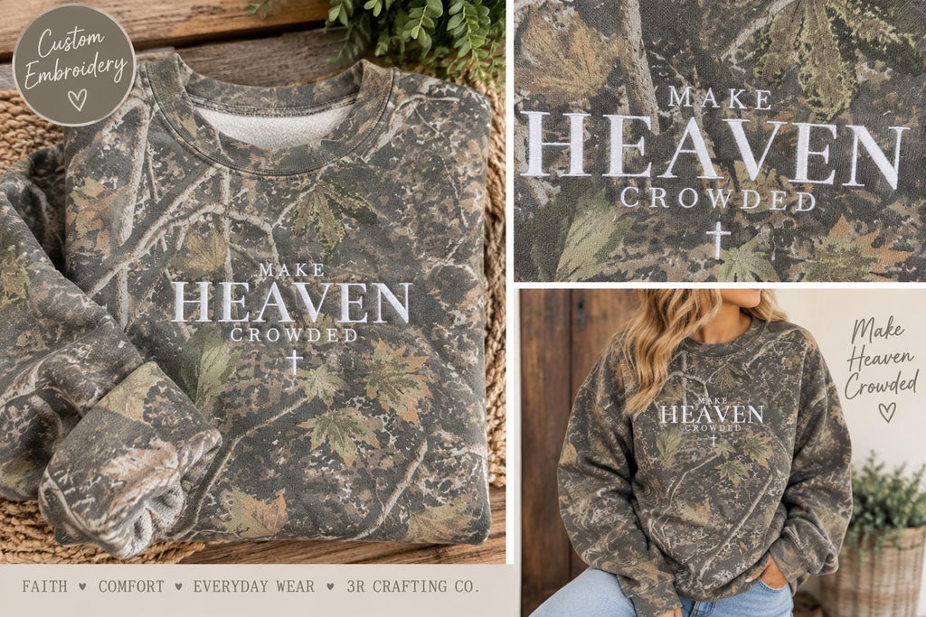 Make Heaven Crowded Camo Sweatshirt