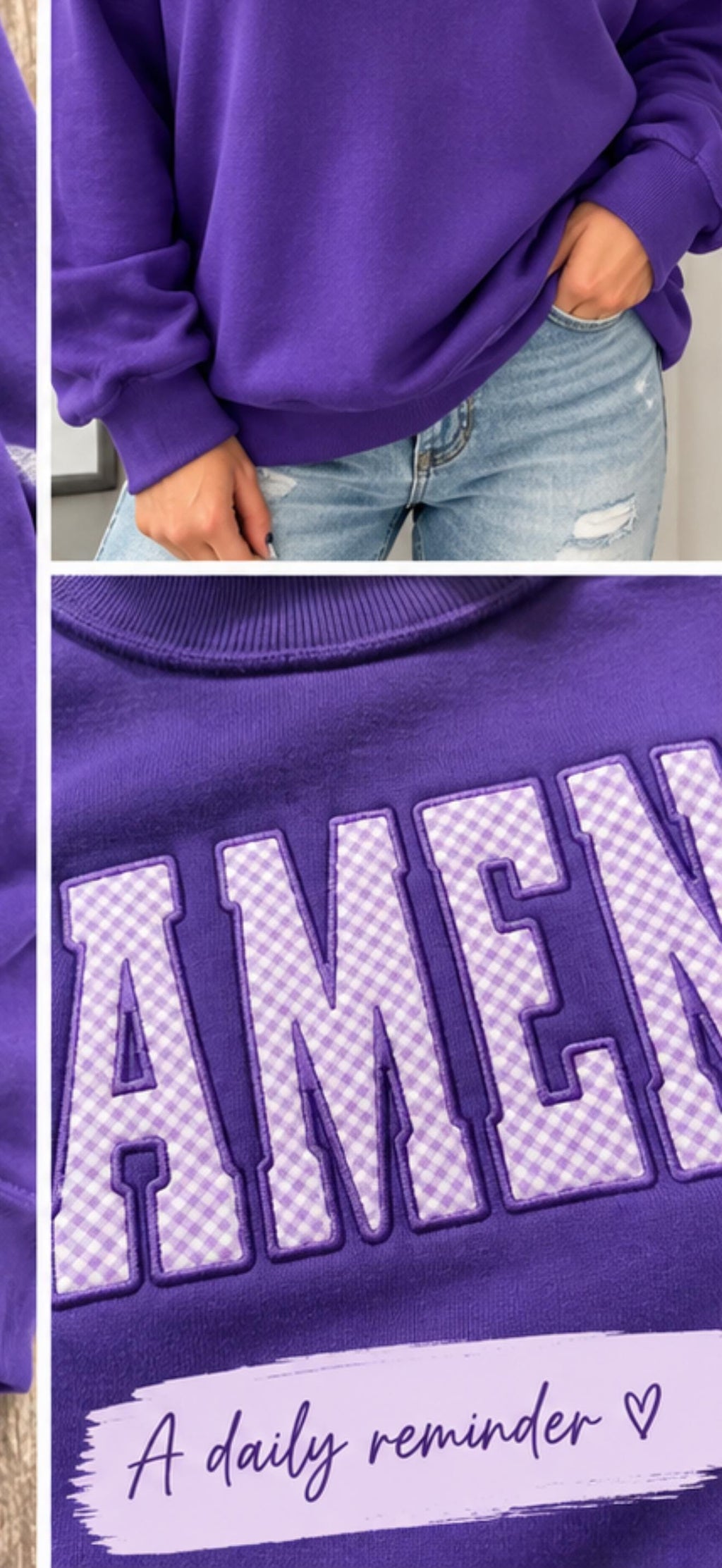 Gingham AMEN Mockneck