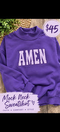 Gingham AMEN Mockneck